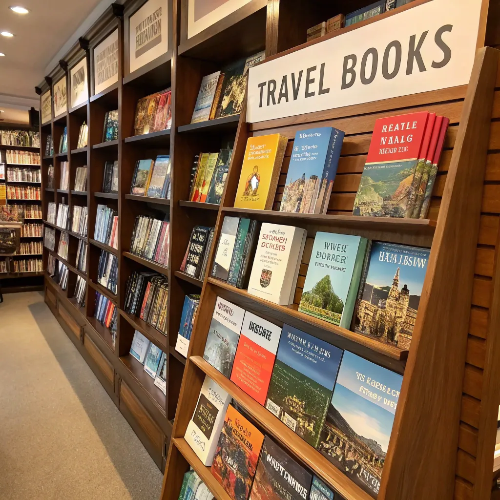 Travel books display